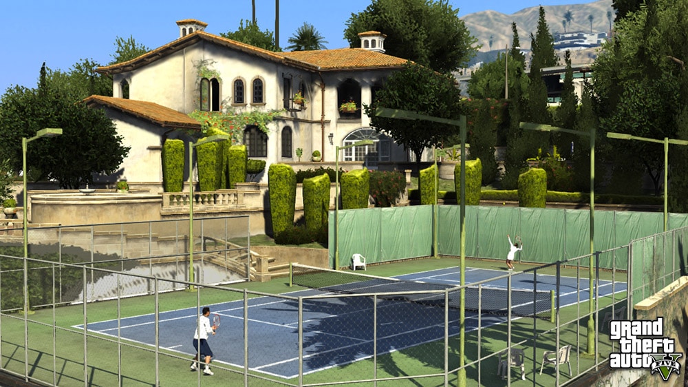 Grand Theft Auto 5 Tennis Game Screenshot