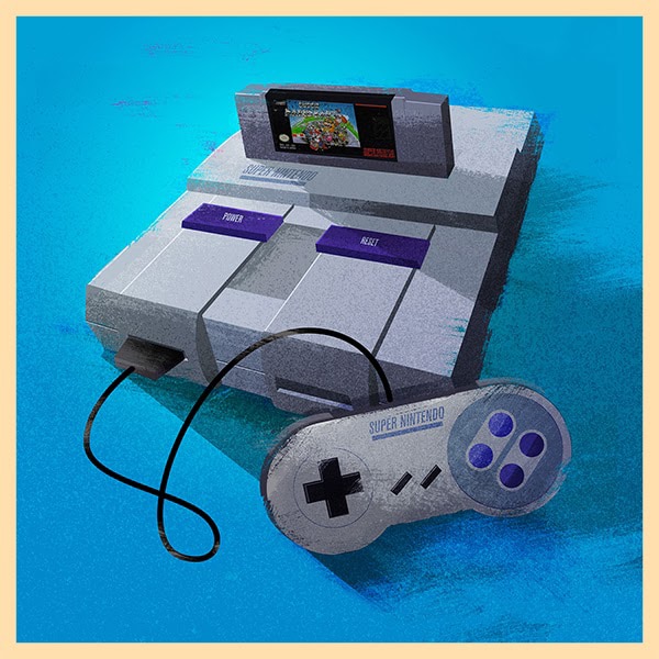SNES Video Game Console Print