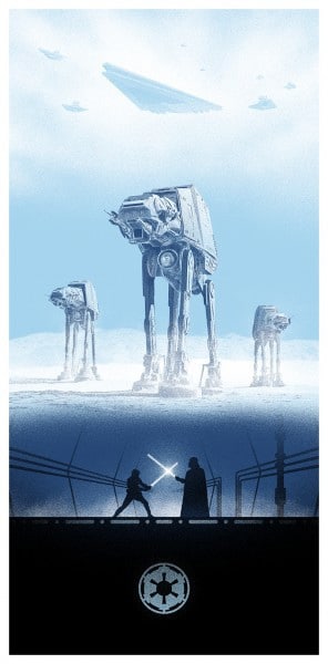 Empire Strikes Back Movie Poster by Marko Manev