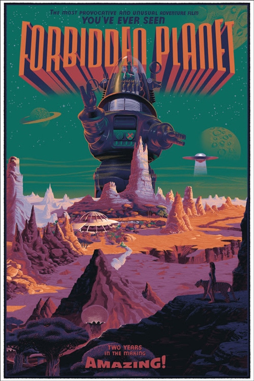 Forbidden Planet Movie Poster by  Laurent Durieux