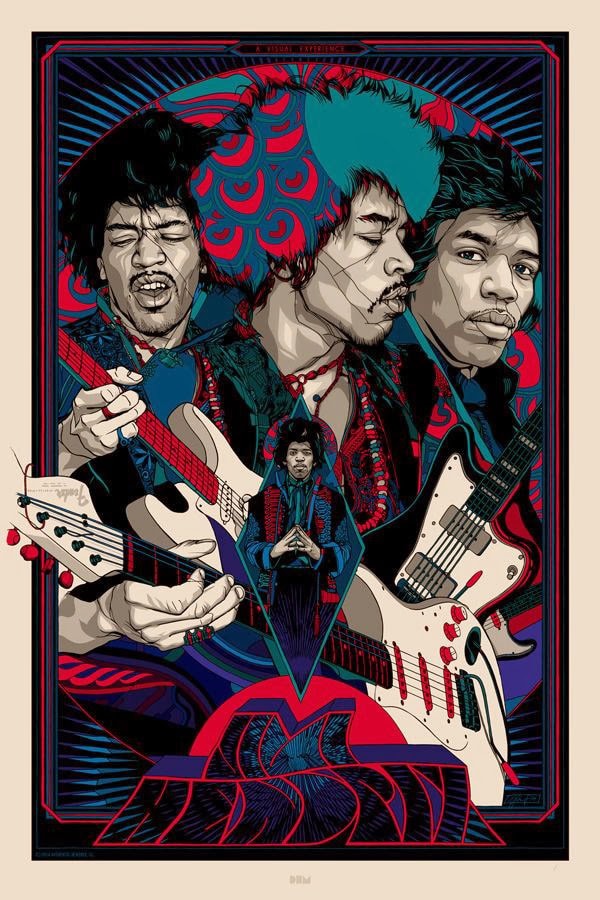 Jimi Hendrix Poster by Tyler Stout