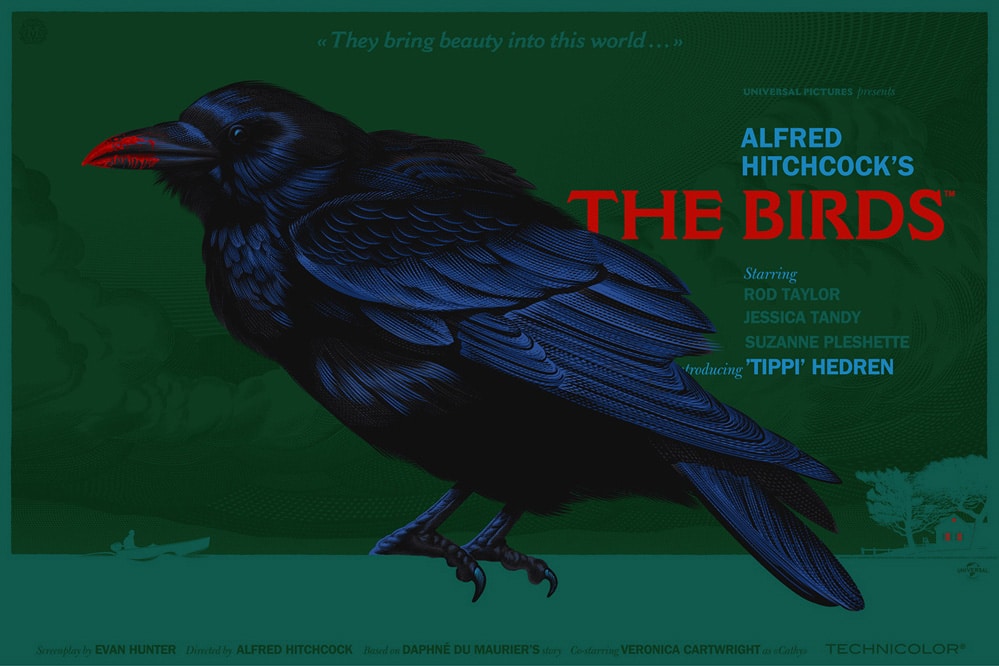 Hitchcock Birds Poster Print