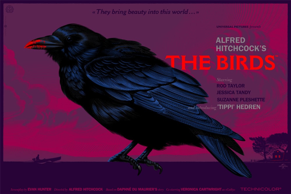 Hitchcock Birds Poster Variant