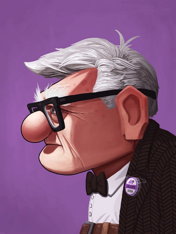 Carl from Up Portrait Print