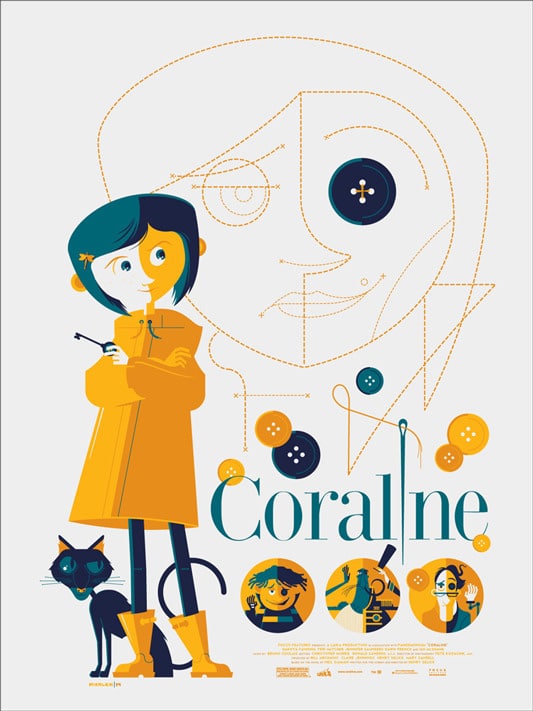 Coraline Poster by Tom Whalen