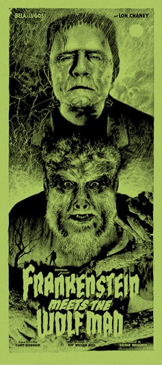 Frankenstein Meets the Wolfman Variant Movie Poster