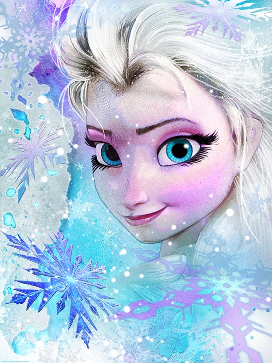 Frozen Dark Ink Disney Print