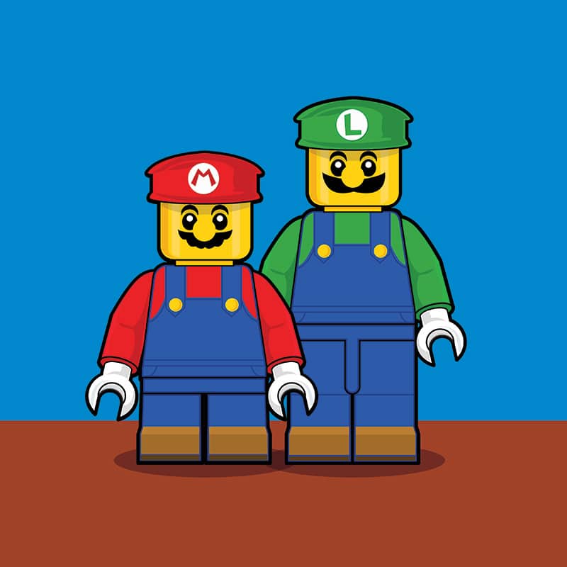 Mario Brothers LEGO Minifigure
