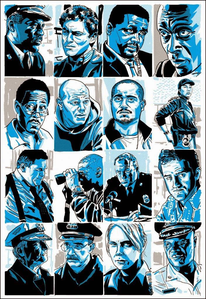The Wire Characters Print