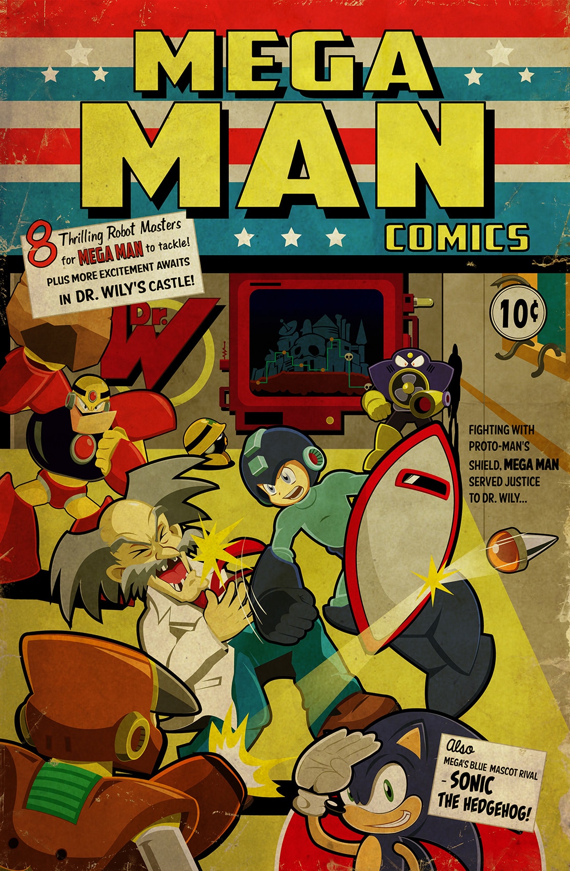 Mega Man Comic Print