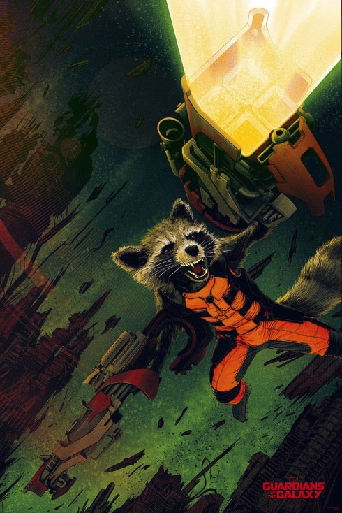 Guardians of the Galaxy Rocket Raccoon Print