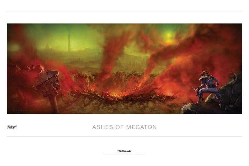 Ashes of Megaton Fallout Lithograph