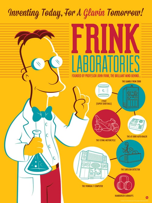 Frink Labs Simpsons Print