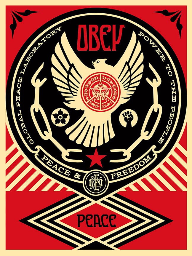 Peace & Freedom Dove Print by Obey