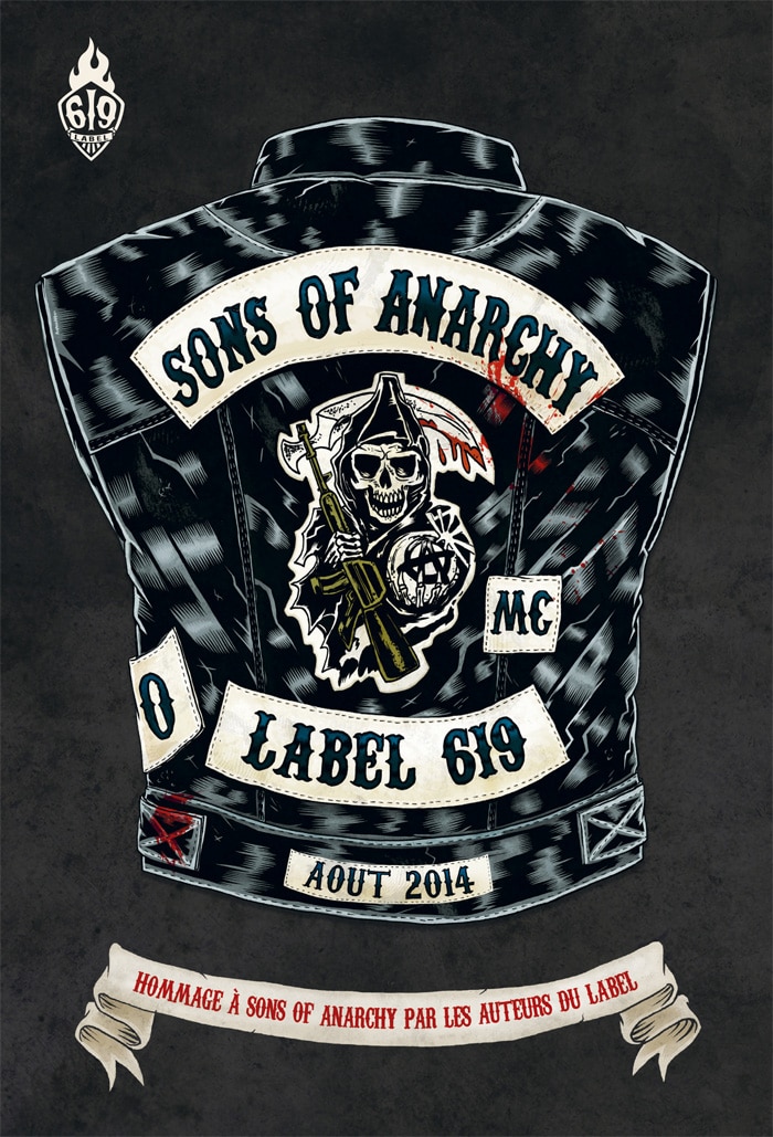 Sons of Anarchy Tribute Art and Comic Book Flyer