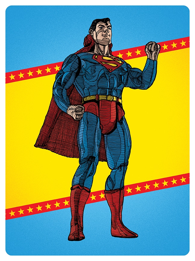 Superman Action Figure Print