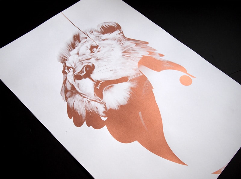 Lion 01 | Copper Edition Print by Von