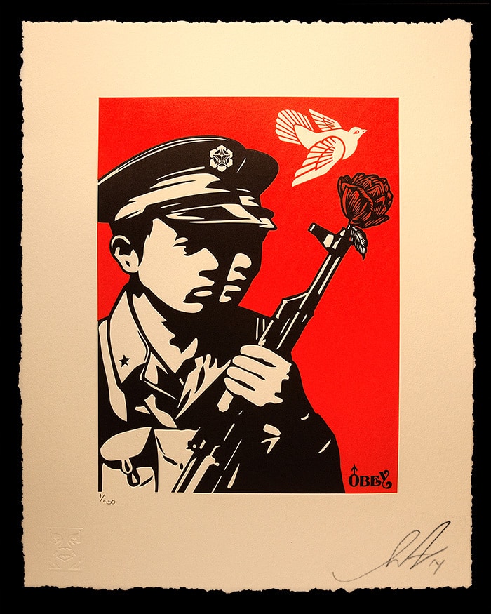 Chinese Soldiers Letterpress from Obey