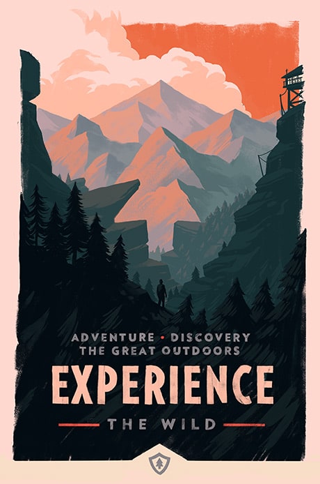 Experience Firewatch Video Game Print by Olly Moss