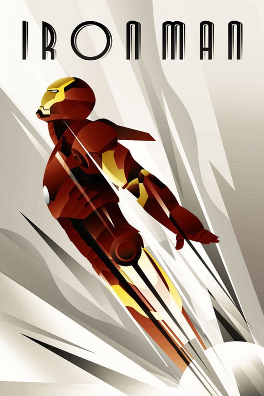 Art Deco Iron Man Print