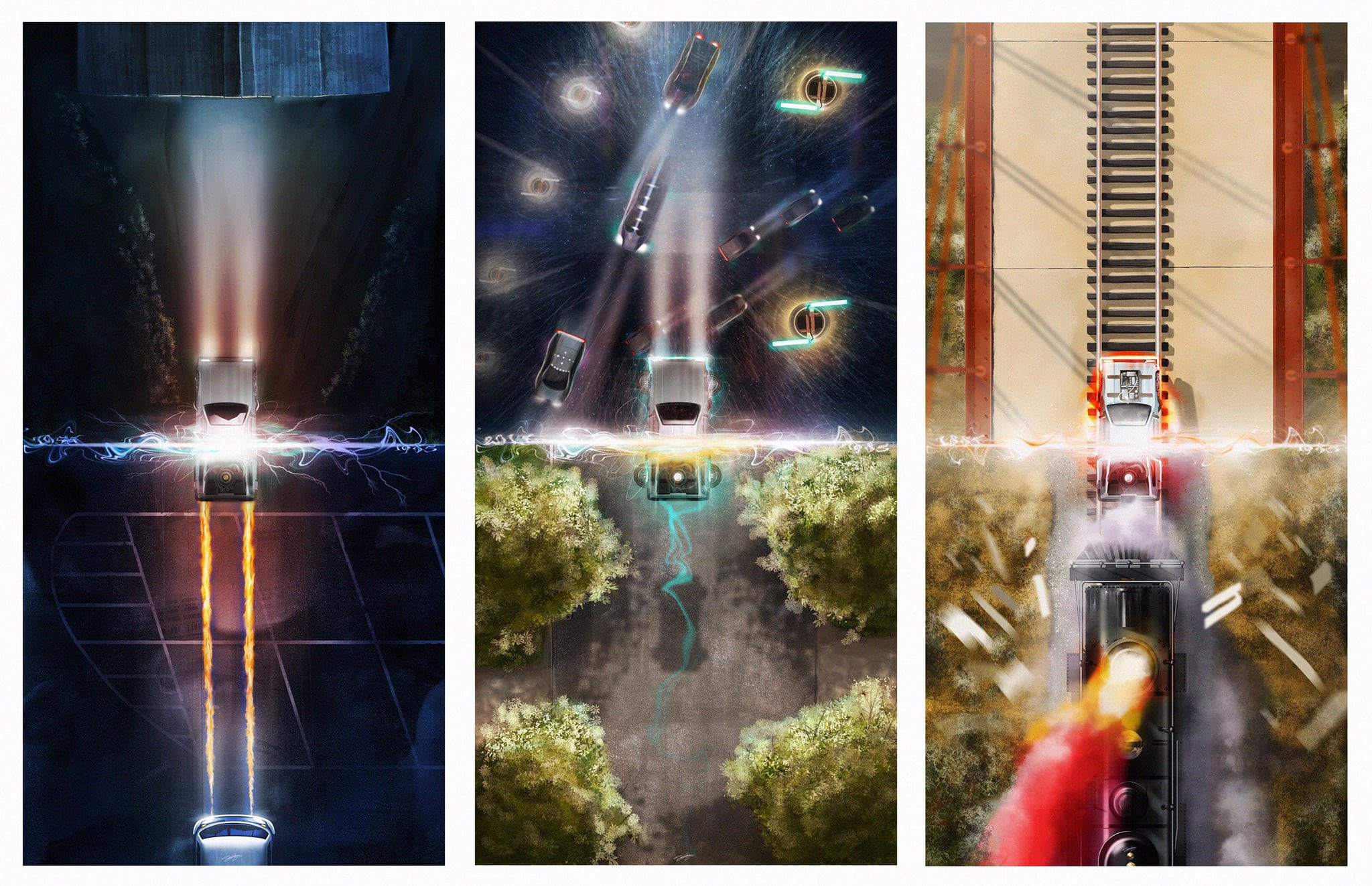 Back to the Future Trilogy Movie Prints by Andy Fairhurst