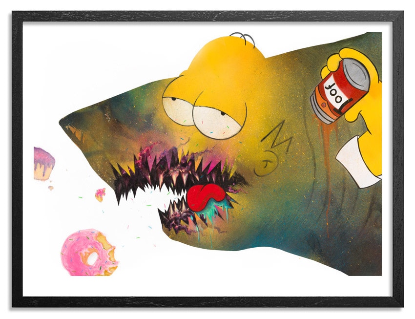 Shark Toof Homer Simpson Print