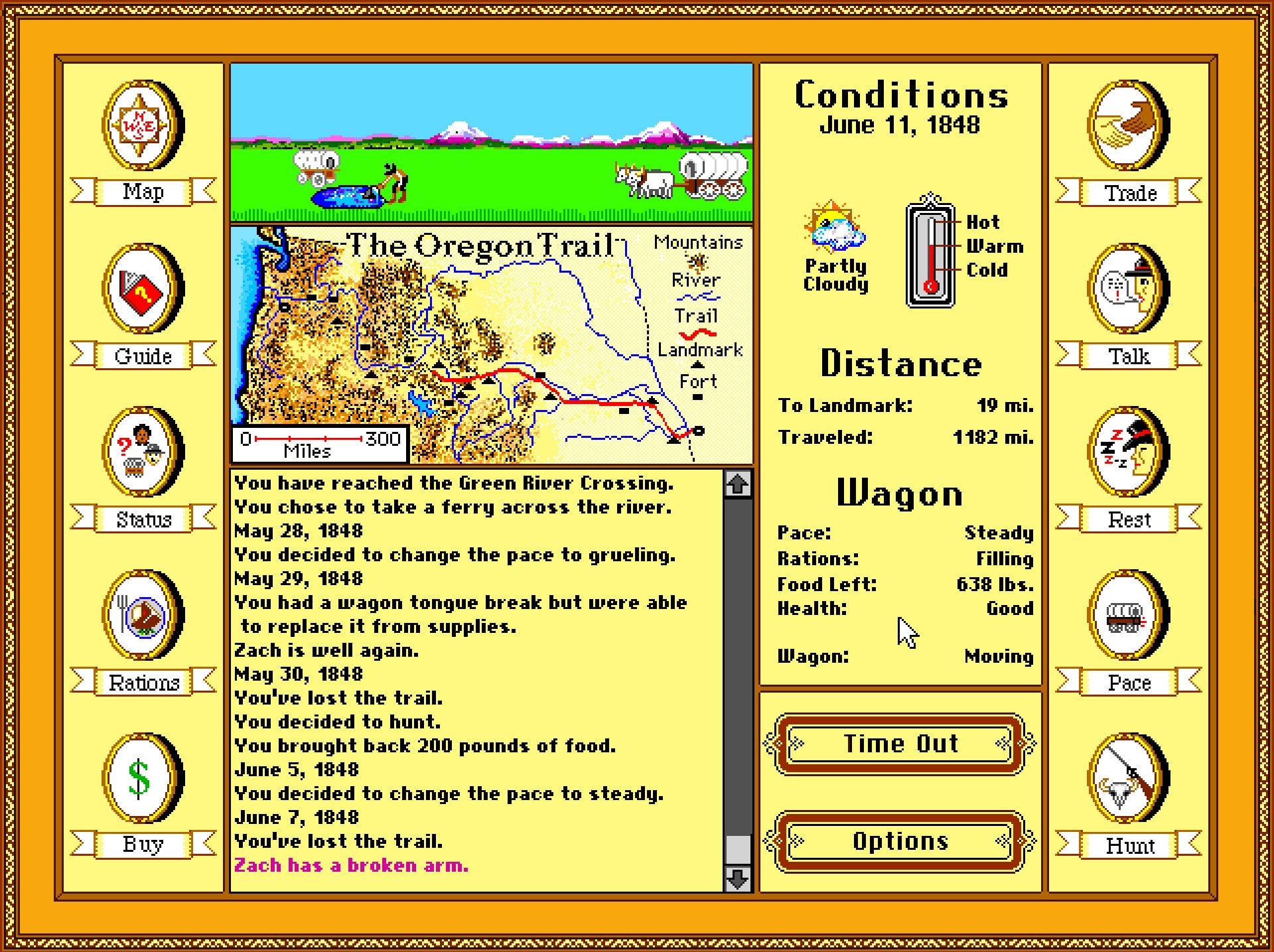 Play The Oregon Trail Deluxe And 2K Old Games Online Missed Prints