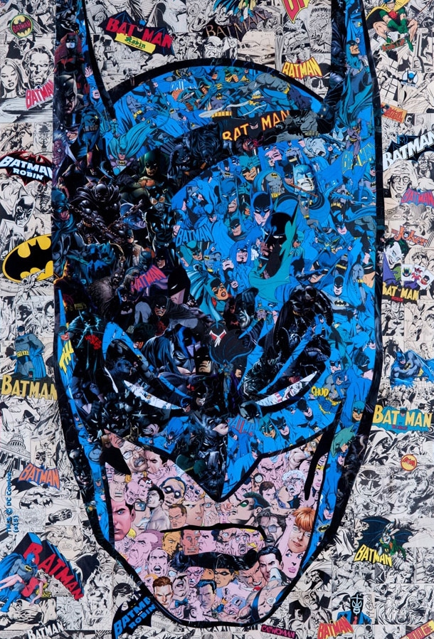 Batman Comic Collage Print