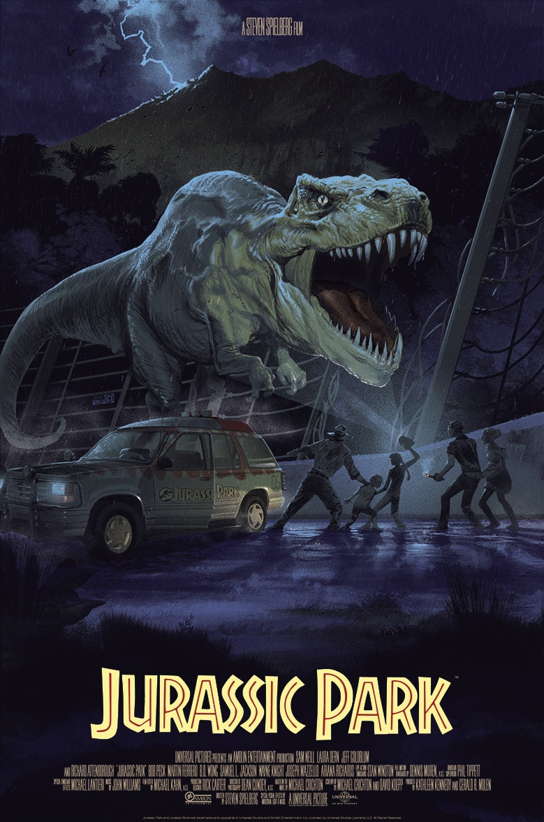 Jurassic Park Movie Poster by Stan Vince