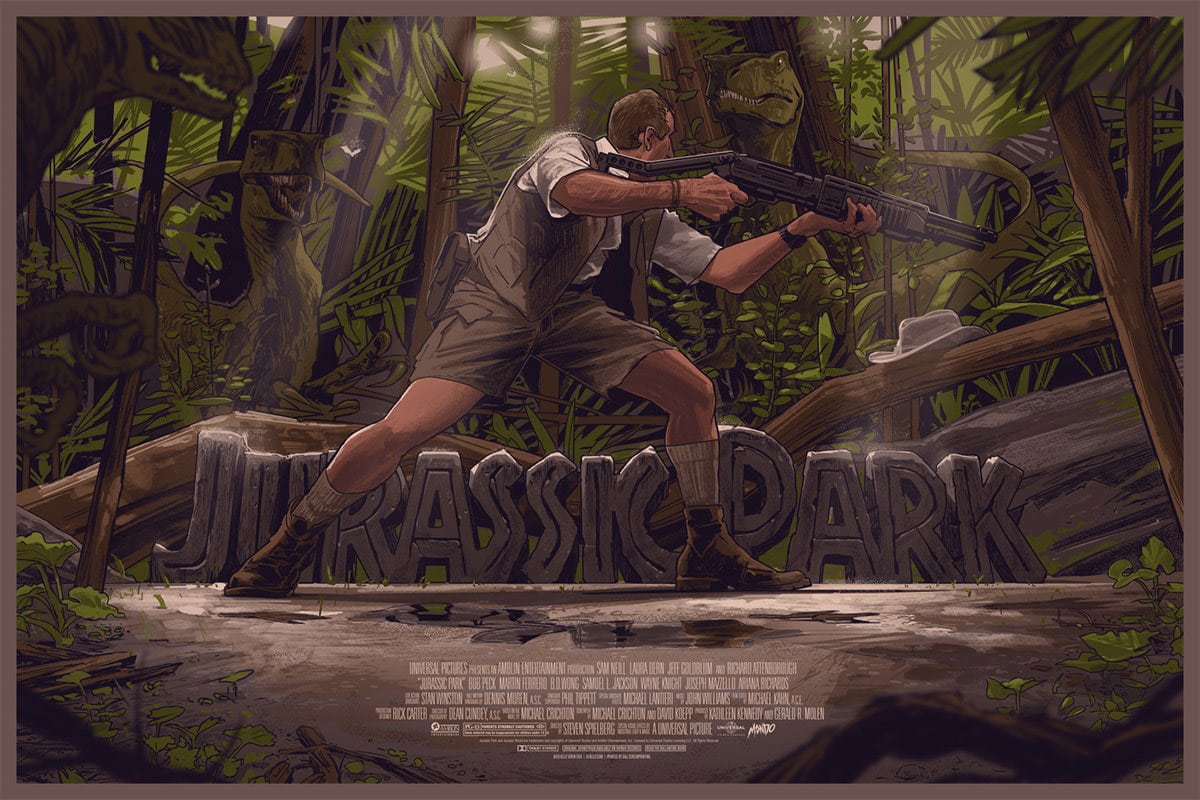 Jurassic Park Movie Poster by Rich Kelly