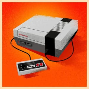 NES Video Game Console Print