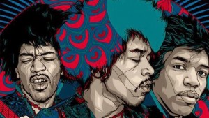 Jimi Hendrix Print by Tyler Stout