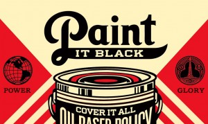 Paint it Black Hand Print by Obey