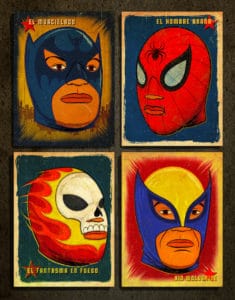 Lucha Libre Mask Super Hero Prints