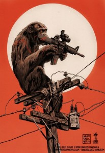 Power to the Apes Print by Francesco Francavilla