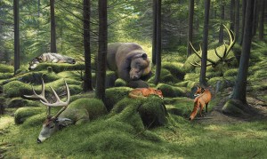 The Sleeping Woods Print by Josh Keyes