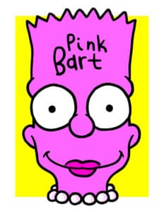 Pink Bart Simpsons Print
