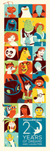 20 Years of DreamWorks Animation Print by Dave Perillo