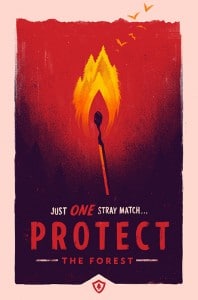 Protect Firewatch Video Game Print by Olly Moss