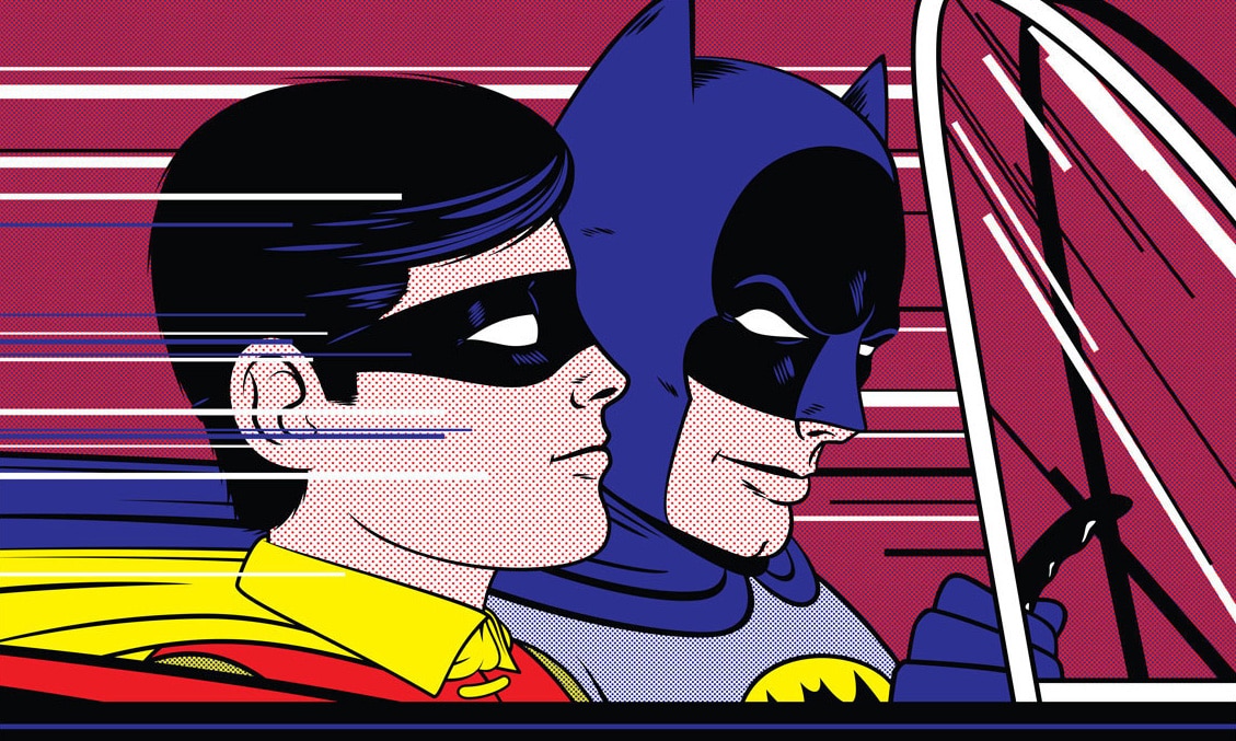 In the Batmobile Roy Lichtenstein Tribute Print